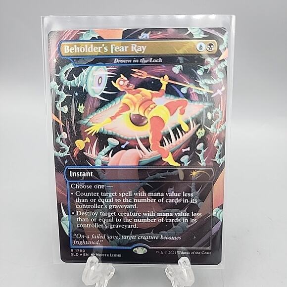 MTG Beholders Fear Ray Drown in the Loch (Rainbow Foil) SLD D&D Foil Magic - Picture 1 of 8
